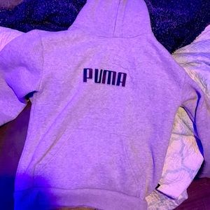 Puma hoodie grey medium (10-12) kids size